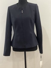 New Calvin Klein 6P Navy Blazer with Shoulder Pads 122