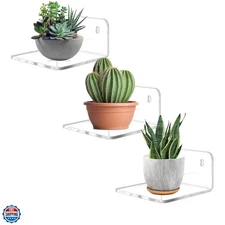 Acrylic Small Shelf,Mini Floating Wall Shelf,Wall Mounted Storage Shelf,for P...