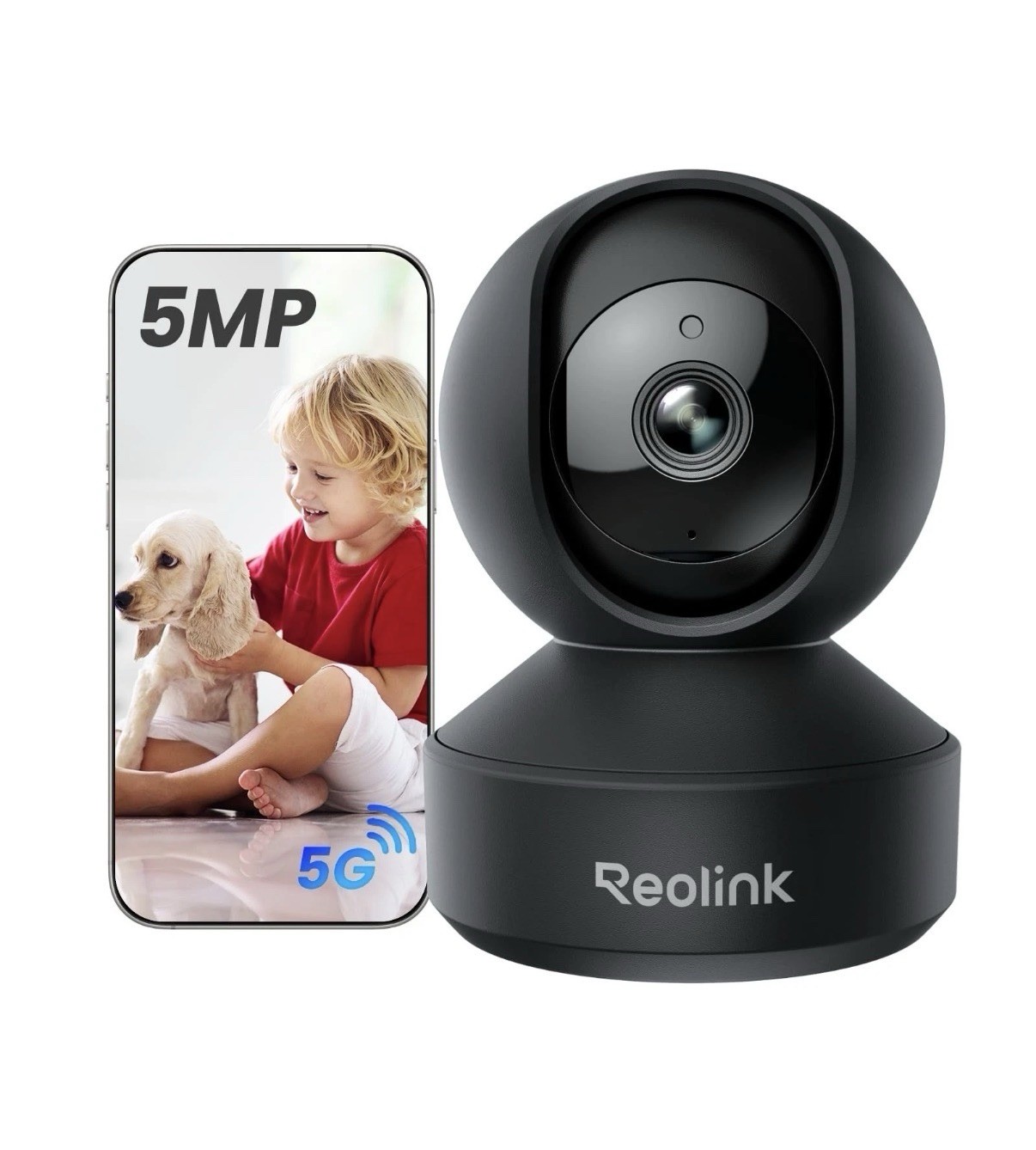 Reolink Indoor Security Camera 5MP Pan/Tilt, Pet Camera E1 pro