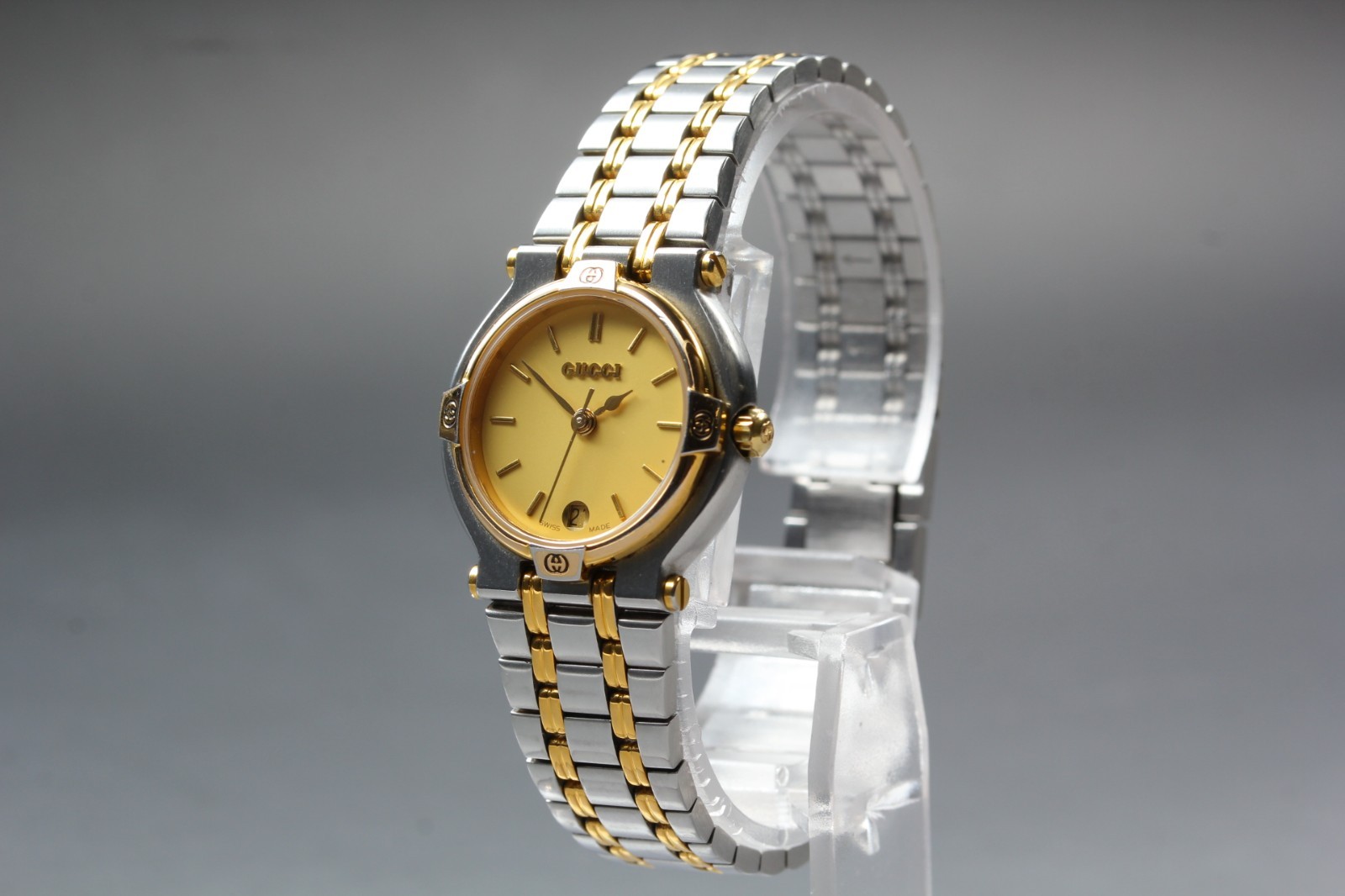 Vintage [Exc+5] Gucci 9000L 25mm Quartz Gold Dial Women's Watch From JAPAN  #819