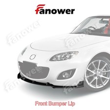 Matte Black Pp Front Bumper Spoiler Lip For Mazda Miata Mx-5 2009-2015 Gv-style