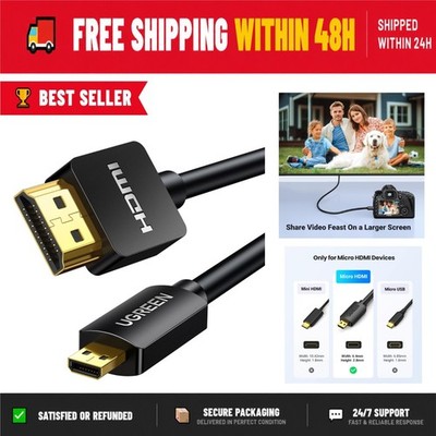 UGREEN Micro HDMI to HDMI Cable Adapter 4K 60Hz 3FT