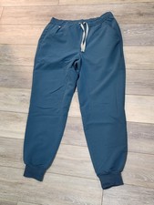 Figs Woman's Teal Jogger Scrub Pants Size Large