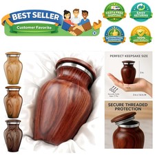 Beautiful Mini Urn for Ashes - Secure, Decorative Container with Felt Base