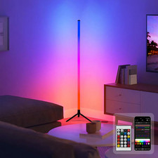 RGB LED Corner Floor Lamp  Diy Floor Lamp with Music Sync and 16 Million Colors,