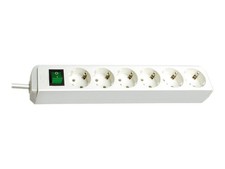 Brennenstuhl 1159520400 3m White 6 socket s AC White Eco-Line Extension