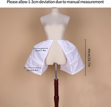 BBSET Victorian Double Pannier Hoop-Skirt Costume Cage Pannier Petticoat Skirt