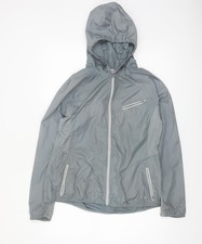 Layer 8 Women&rsquo;s Grey Hooded Windbreaker Jacket M Lightweight