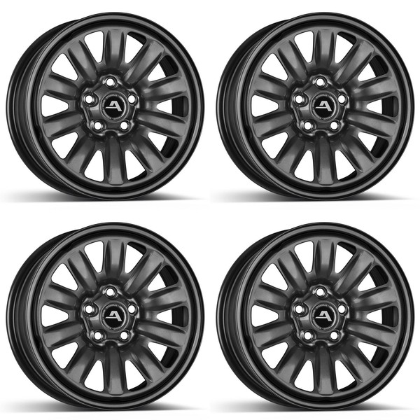 4X Alcar Hybrid Stahlfelgen 4-132200A 01 Grey 7.0Jx17 ET50 5X114.3 FüR Kia E-Sou-image