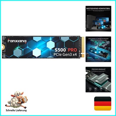 Fanxiang M.2 SSD 256GB NVMe PCIe 3.0 3000MB/s M.2 2280 intern mit SLC Cache f...