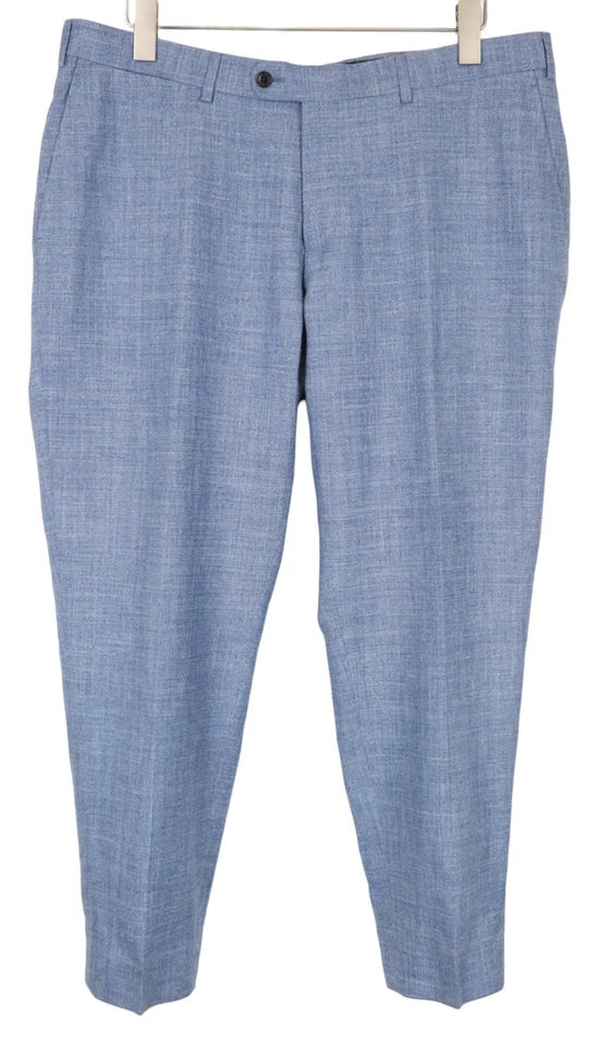 SUITSUPPLY La Spalla Men's UK40S Suit Blue Slim 3-Piece Wool Silk Melange - Image 4 of 4