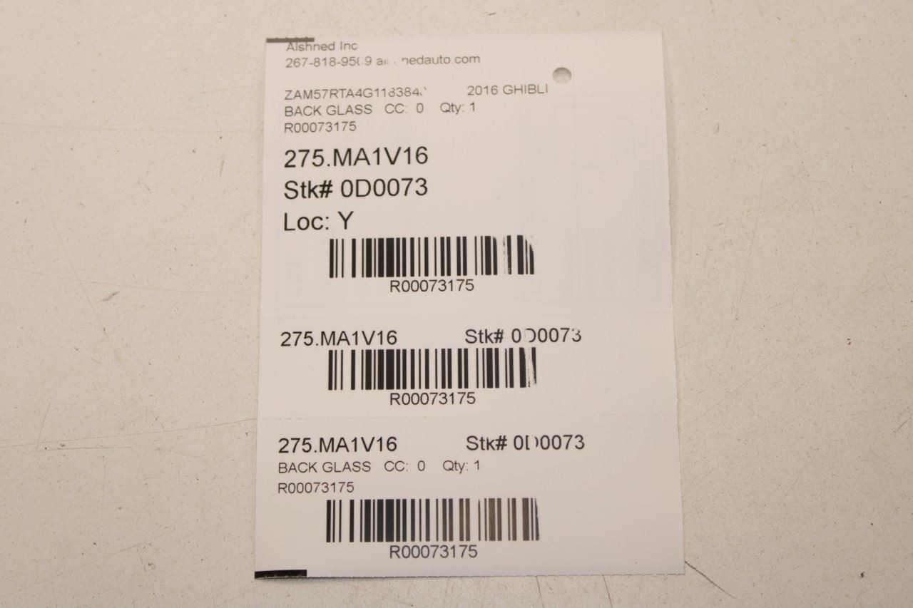 2014-2024 Maserati Ghibli S Q4 Rear Back Window Glass 673003590 OEM