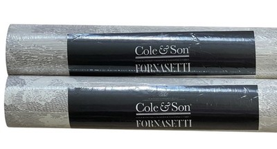 2 roll COLE & SON A-B Fornasetti Nuvolette 114/28055A Wallpaper SOOT SNOW Clouds