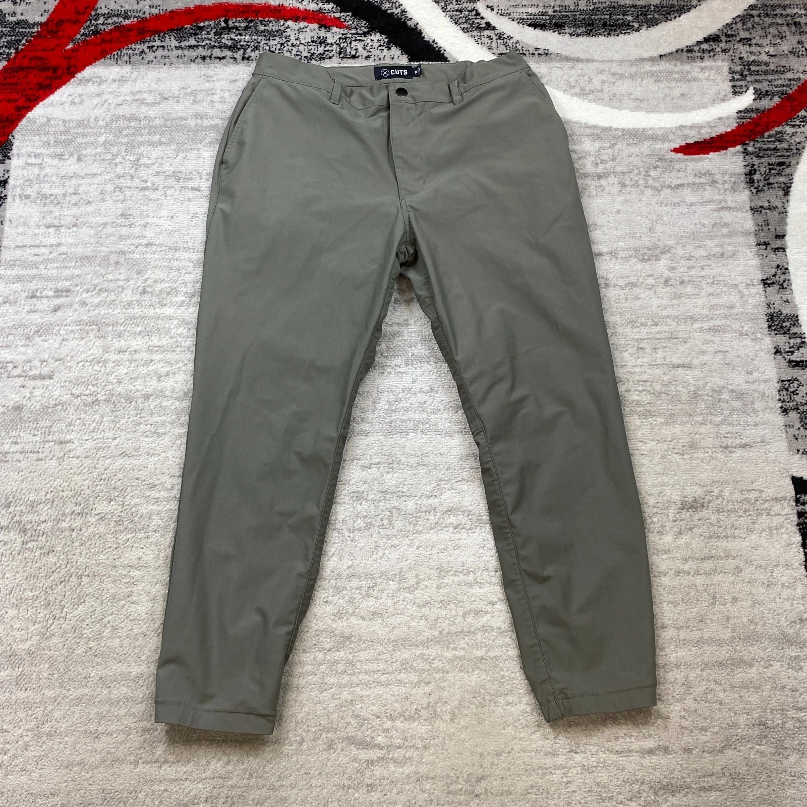 Cuts AO Jogger Pants Mens Extra Large Green Brown Casual Outdoors Trekk 36x28