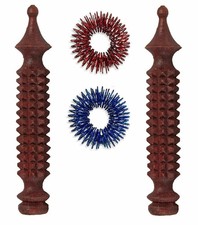 Acupressure Wooden Probe 2pcs Sujok Finger Rings 2pcs Jimmy Therapy Set