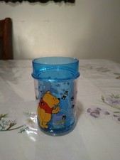 Vintage Disney Store Winnie the Pooh Double Layer Wall Plastic Glitter Cup