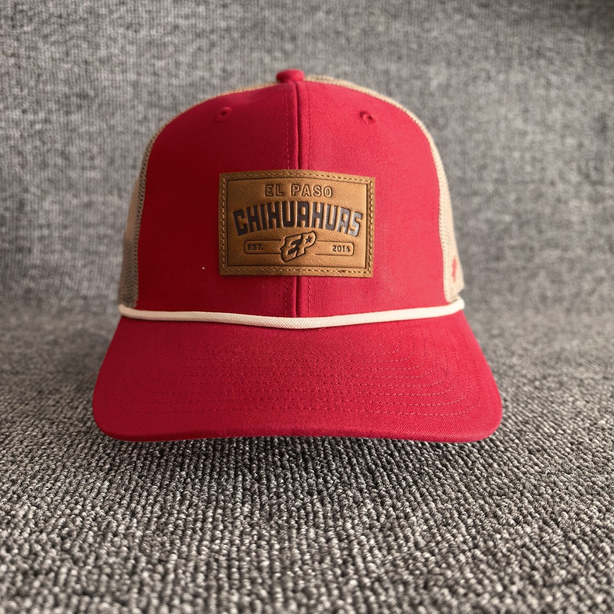 '47 Brand El Paso Chihuahuas Trucker Snapback Red Tan Rope Hat One Size