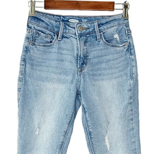 Old Navy Rockstar womens distressed super skinny jeans size 0 stretch high rise