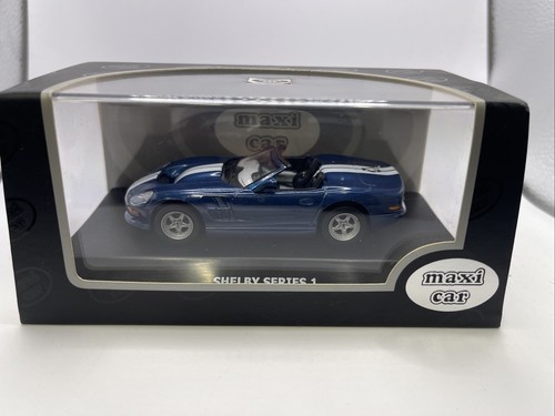 1:43 MAXI CAR 10083 SHELBY SERIES 1 BLUE DIECAST MODEL - Picture 1 of 4