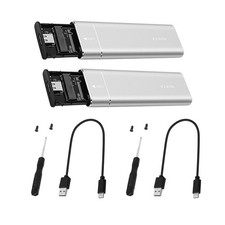 2Pcs 10Gbps M.2 NVMe SSD Enclosure USB 3.1 Gen2 NVMe PCI-E M.2 SSD External Case
