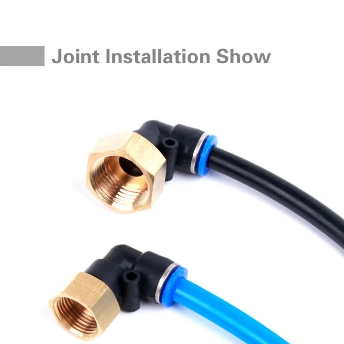 5Pcs Female Thread Pneumatic Elbow Connector PLF10-04 10mm OD HOSE 1/2'' Thread - Image 3 of 4