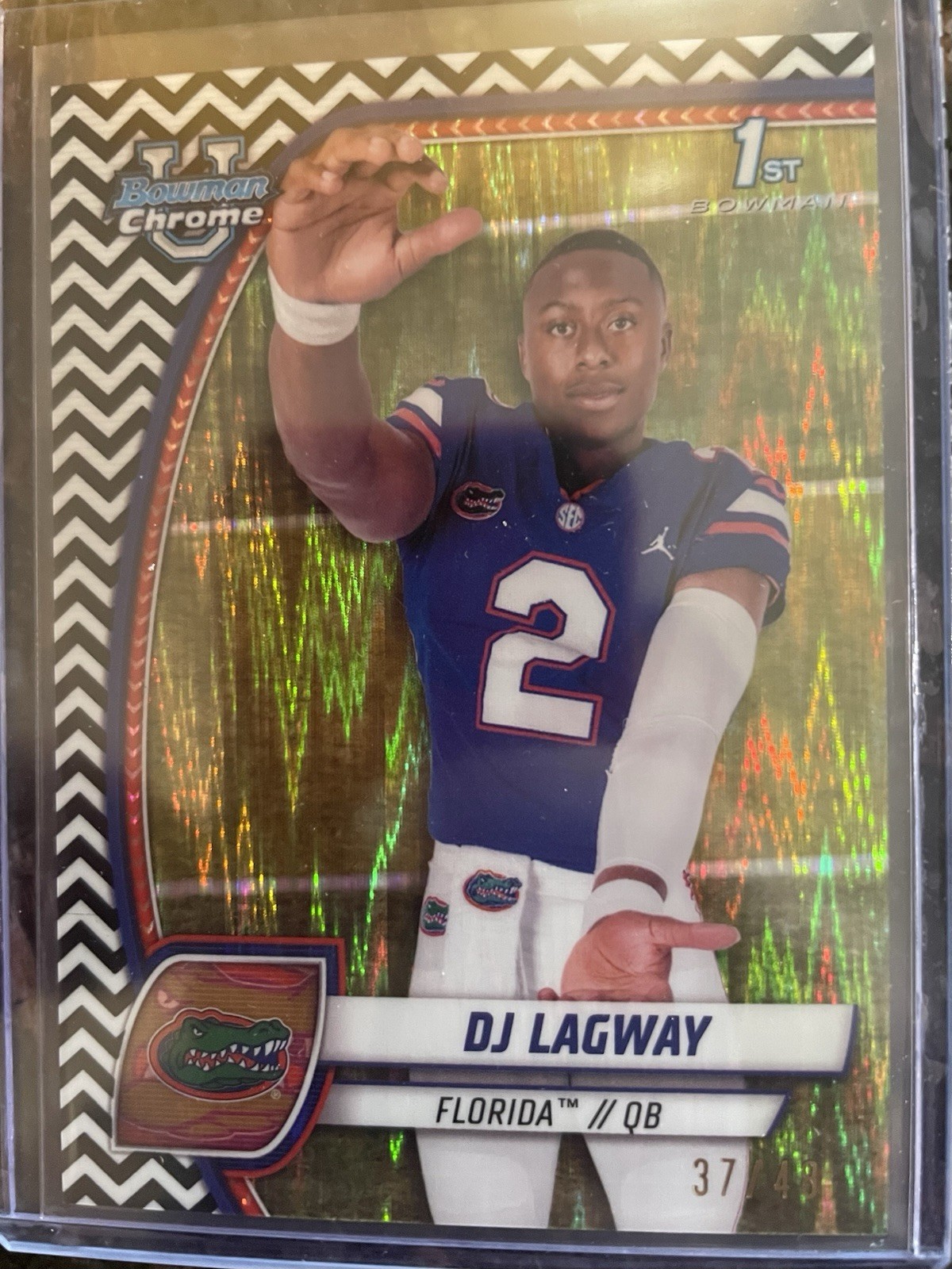 2024 Bowman University Chrome - DJ Lagway #63 Black & White Stealth /48 (RC)