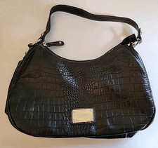 Nine West Black Vegan Leather Shoulder Bag Purse Vintage