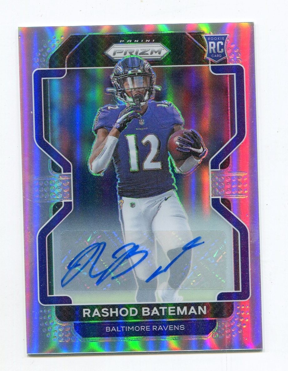 Rashod Bateman 2021 Silver Prizm Rookie Auto Card #340