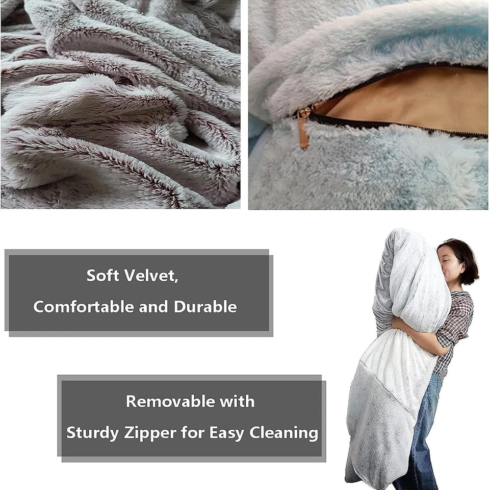 7-футовый гигантский бобовый мешок диван гостиная стул с эффектом памяти мягкий защитный чехол без заполнения - Изображение 2 из 4