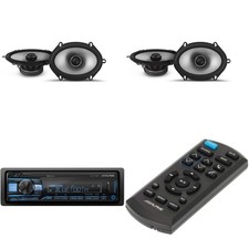 Alpine UTE-73BT, RUE-4360 Remote with 2 Pairs Alpine S2-S68 Type S 6x8" Coax ...