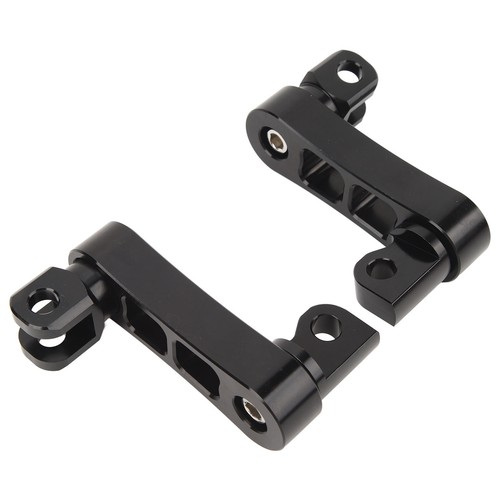 (Black) 360° Adjustable Foot Pegs Bracket Motorcycle Highway Foot Peg - Picture 7 of 22