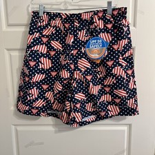 Columbia PFG Super Backcast Water Shorts Patriotic Fish Pattern Men  s Small