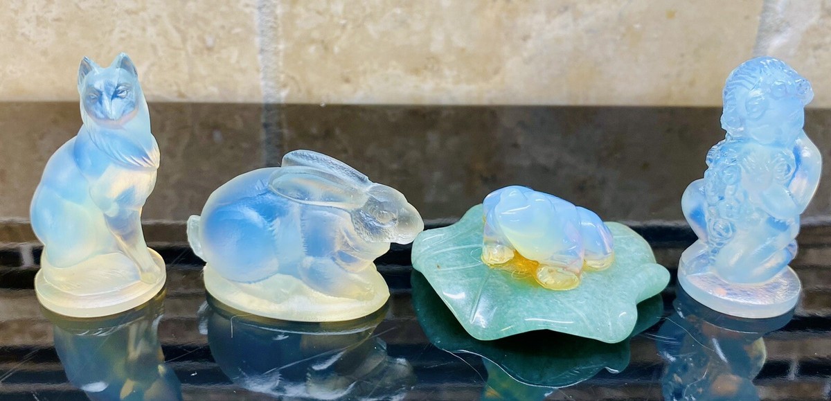 Sabinoガラス アンファン置物 Sabino France Opalescent Art Glass Small Shepherd Dog or Cherub | eBay