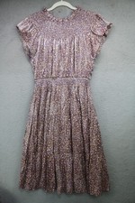 Moodie Shimmery Cap Sleeve Tiered Midi Dress-Size Large-Lined-Whimsigoth