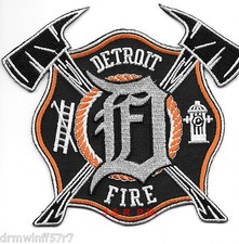 Detroit Fire, Michigan new style (5" x 4.5" size)  fire patch