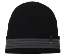 adidas Core Fold Beanie For Men - Black/Grey Stripes Free Shipping