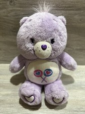 Care Bears SHARE BEAR 12" purple plush 2002 Play Along Bear