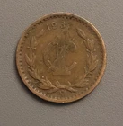 1937 Mo Mexico 1 Centavo Coin - Bronze - Mexican Golden Eagle Crest