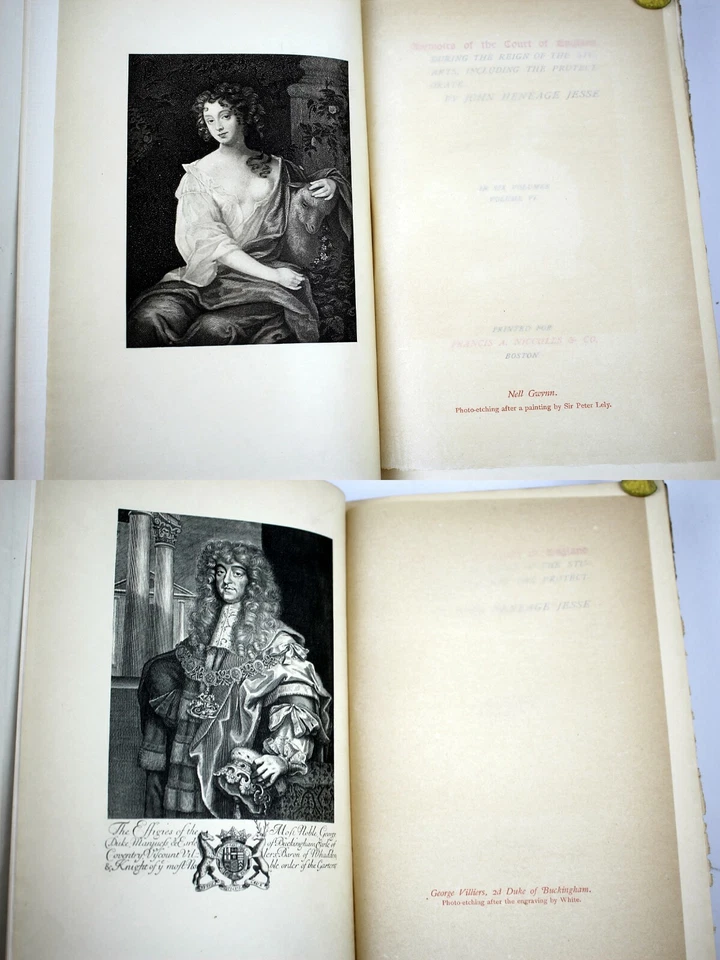 MEMOIRS OF THE COURT OF ENGLAND by John H Jesse Ltd Ed Original Etchings 10vols - Image 3 of 4
