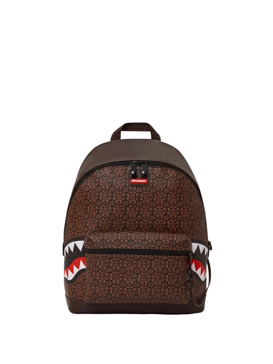 Sprayground Shark In Paris Faux Leather Backpack for Men