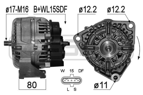 ERA Lichtmaschine Generator 80A 28V FüR Mercedes-Benz Vario Kasten/Kombi-image