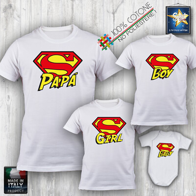 T-shirt maglietta SUPERMAN festa del PAPA' regalo Idea Regalo