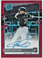 2020 Donruss Optic Rated Rookies Auto Red Mojo #9 Zack Collins White Sox 25/99