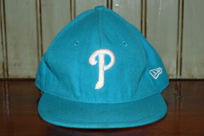 Philadelphia Phillies MLB Baseball Hatco Fitted Baseball Hat Cap Size 7 5/8 Aqua