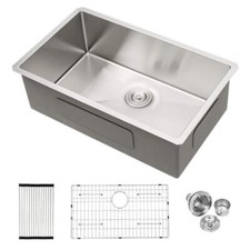 33 in. L x 19 in. W Undermount Single Bowl 16-Gauge Stainless Steel Kitchen Sin