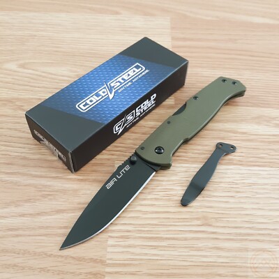 Cold Steel Air Lite Folding Knife 3.43'' Japanese AUS-10A Steel Blade Green G10