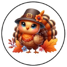 THANKSGIVING TURKEY PILGRIM ENVELOPE SEALS LABELS STICKERS PARTY FAVORS