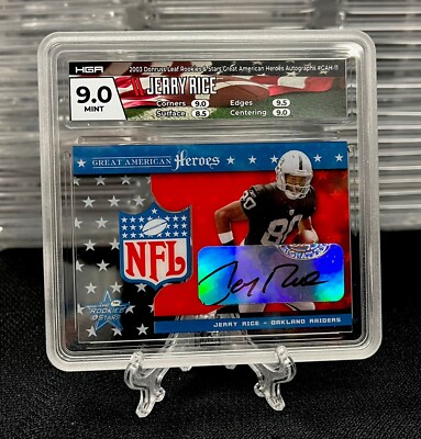 JERRY RICE 25/25 AUTO 2003 Leaf Raiders Ebay 1/1 ( CUSTOM SLAB)  Clear Acetate