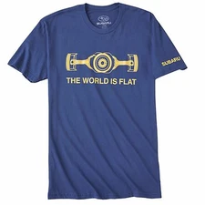 Subaru Official  " The World is FLAT " T Tee Shirt Impreza Sti WRX BOXER JDM NEW