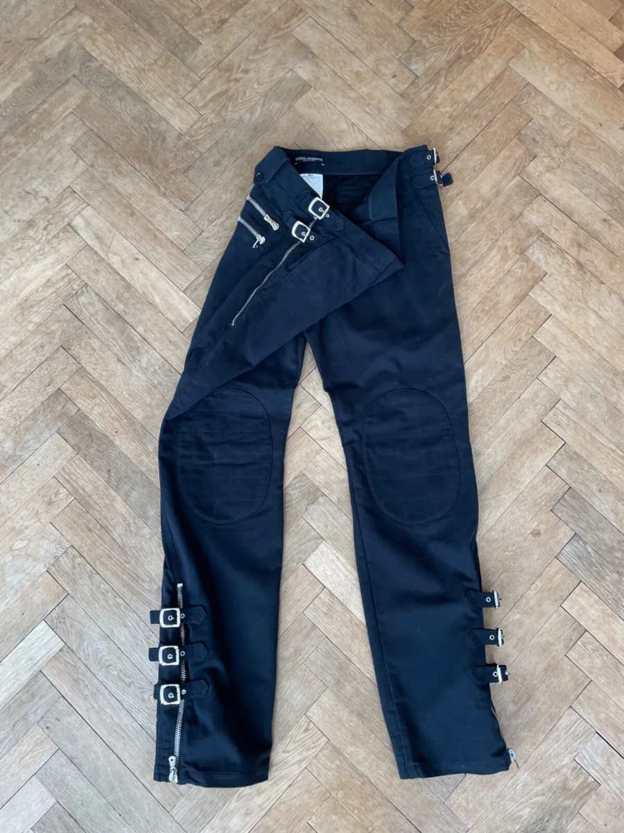 Dolce & Gabbana AW2006 Bondage Buckle Zipper Black Pants | eBay